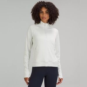 Lululemon Engineered Warmth Half-Zip Light Baby Blue Merino Wool Women’s Size 4‎